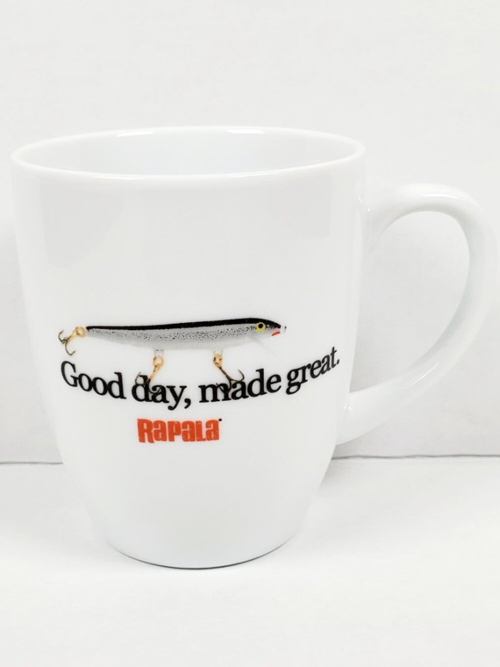 RAPALA 2 Vintage Fishing Advertising Lure Hook White Ceramic Coffee Mug Cup Set - Picture 5 of 12